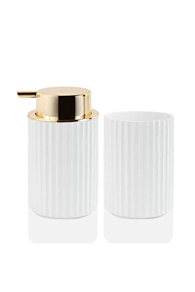 Choice مضخة ذهبية بيضاء موزع رغوة الصابون للحمام، حاويات تخزين صابون اليد وصا...