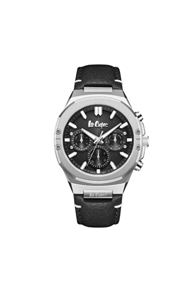 Lee Cooper ساعة رجالية متعددة الوظائف بمينا سوداء - LC07992.351