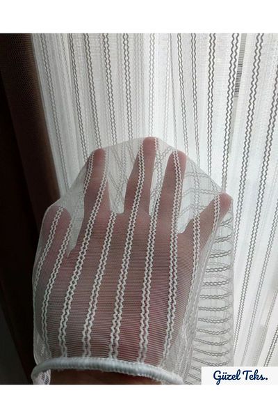 ARONA 1/2 Pleat Striped - Short Tulle, Heavy Gromage, No Crease Iron