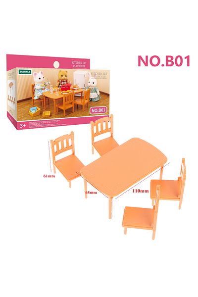 Choice1 B01 Forest Animal Family Dollhouse Furniture 1/12 Miniature Toys Girl Dolls Accessories Bedroom Bath