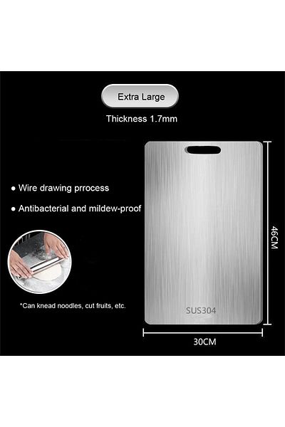 Choice 46x30cm 316 Stainless Steel Panel and Chopping Board Kitchen Household Thickened Double Sided Cuttin