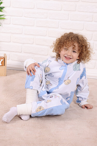 Pambık Kids Bebek ve Çocuk Uzun Kollu Uyku Tulumu Organik %100 Pamuk (Pazen) ...