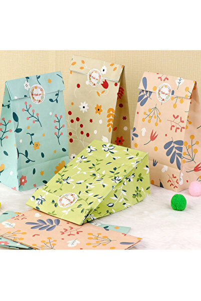 Choice1 12x8x22 سم ألوان مختلطة - 12 قطعة 12/24 قطعة أكياس ورقية للهدايا بنمط...