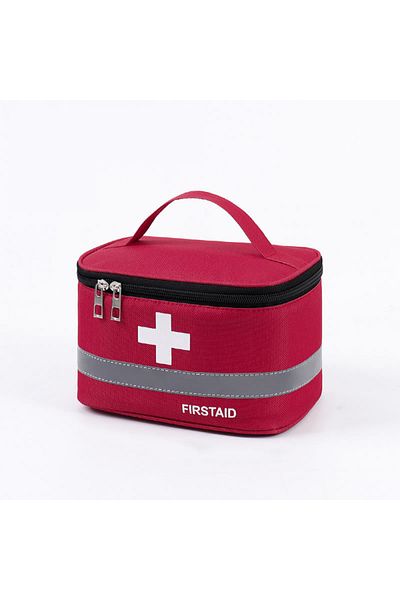 Choice Red Medium Portable Medical Bag For Travel, Outdoor Storage, Health Bag, Medicine Box For Travel, Fa