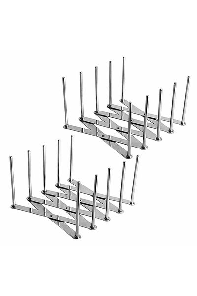 Choice1 2pcs Leeseph Pan Lid Organizer, Cabinet Door Pot Plates Dishes Rack Holder Reusable Containers Shelf