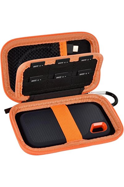 Choice حافظة بسحاب برتقالية متوافقة مع محرك أقراص SSD محمول خارجي سعة 1 تيراب...