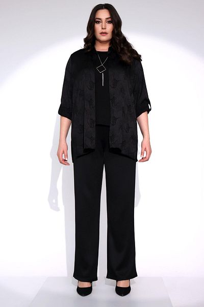Metpoint Trend42Plus Plus Size Black Elastic Waist Pants