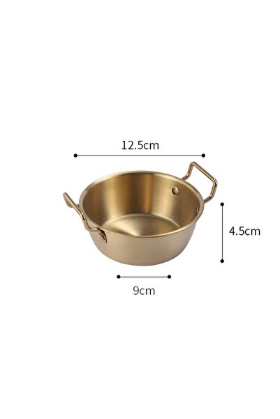 Choice 1pc 12.5cm 1pc 304 Stainless Steel Golden Instant Noodle Bowl Korean R...