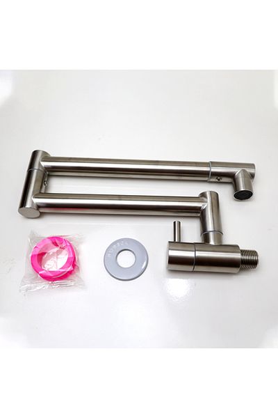 Choice Silver Baokemo Folding Into The Wall Faucet 304 Stainless Steel Universal Rotation Faucet Kitchen Co