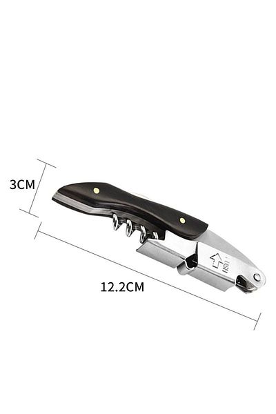 FLYMUYU 4 Stainless Steel Wine Opener, Professional Waiters Corkscrew, Leather Case,Beer Bottle Opener And .