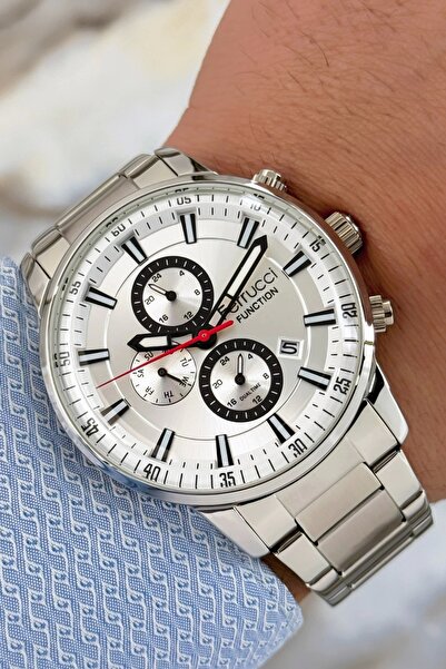 Ferrucci Function Gümüş Renk Çelik Kordon&Kasa Erkek Kol Saati 3 ATM+Bileklik zmfer109