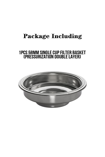 Choice1 58mm 1-cup Pressurization Portafilter Filter Basket 58mm Double Wall ...