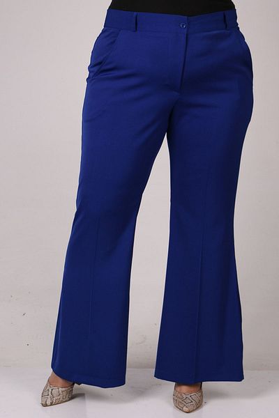 Eslina 29031 Large Size Flared Leg Trousers - Saks