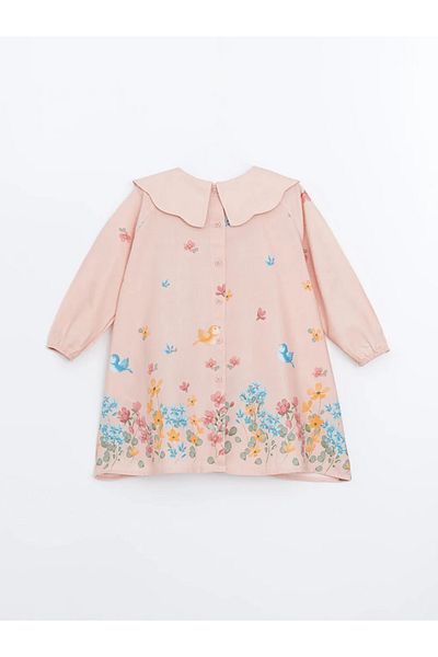 LC Waikiki Lcw Kids Pink Baby Neck Floral Girl's Dress