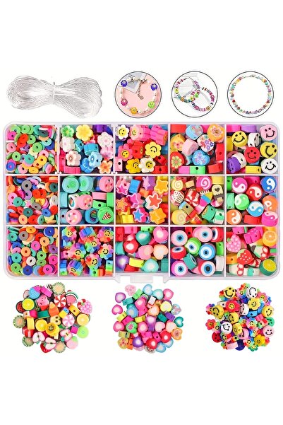Choice3 15 grids 01 15-28Grids Polymer Clay Beads Set Letter Imitation Pearl ...