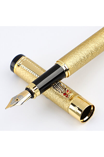 Choice قلم معدني أصفر قطعة واحدة، طرف من الليديوم، مقاس متوسط 0.5 مم، مناسب لطلاب المدارس والمكتب للرجال