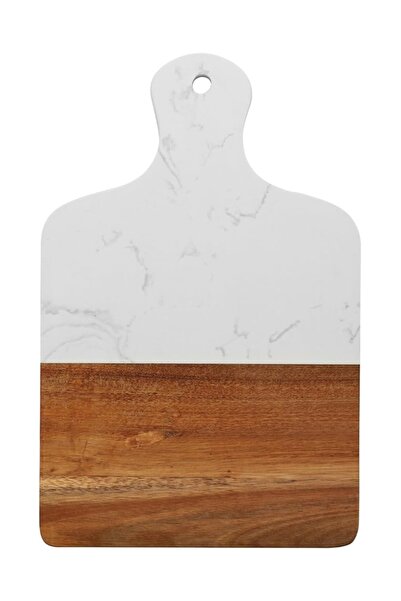 mastergold لوح تقطيع الجبن من خشب الأكاسيا الرخامي الفاخر، لوح تقطيع الخبز مستطيل الشكل 35*15 سم