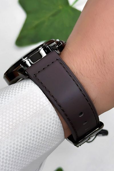Daniel Klein Exclusive Brown Leather Cord Smoked Steel Case Men's Wristwatch Bracelet Zmdk1172