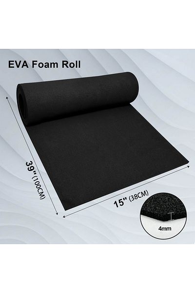Choice Black-Thickness 4mm EVA Foam Roll Sponge Paper  2mm-10mm Thick 39"x15" DIY Cosplay Foam Sheet  Pliab
