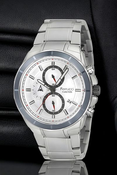 Ferrucci Fcf.12609fm.03 Function Men's Silver-white Wristwatch and Bracelet - Zmfer152