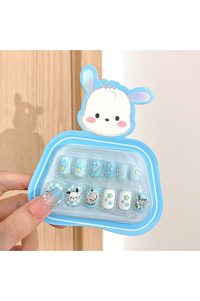 Choice 2 Cartoon Sanrio Kids Nail Sticker Cute Hello Kitty Cinnamoroll Kuromi Children Self Adhesive Nail .