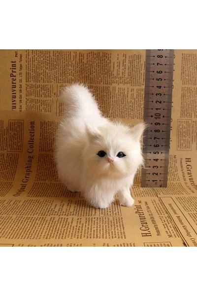 Choice A Cute Simulation Cat Plush Toys Hard Stuffed Kitten Model Fake Cat Realist Animals For Kids Girls .