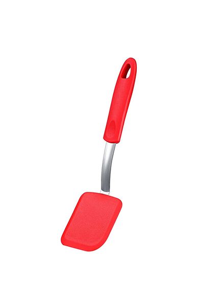 PGY Red Silicone Cookie Spatula Turner Nonstick Mini Brownie Spatula Flexible Kitchen Spatulas Heat Resi