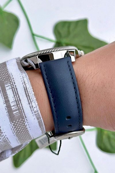 Daniel Klein Navy Blue Leather Cord Calendar Men's Wristwatch Bracelet Gift Zmdk1148