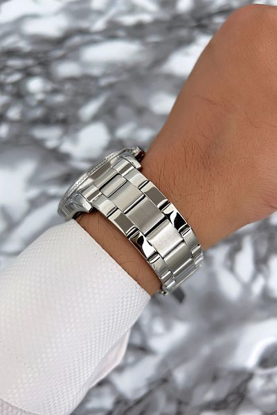 Ferrucci Silver-black Men's Wristwatch Steel Strap Functions Active Zmfer073