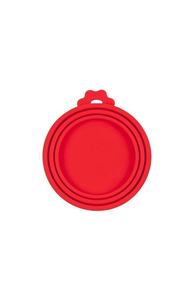 Choice غطاء سيليكون أحمر قابل لإعادة الاستخدام 3 في 1 لعلبة طعام الحيوانات ال...