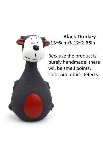 Choice black donkey Soft Rubber Chewy Toys Four Styles Squeaky Interactive Throwing Games Cute And Fun Suit