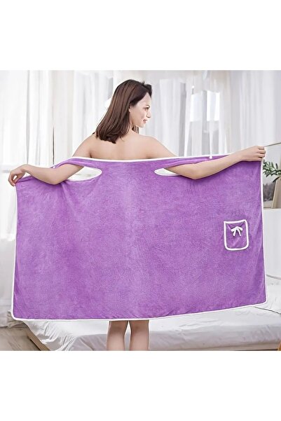 Choice 1pc 85x135cm PURPLE Womens Bath Towels Girls Wearable Fast Drying Bath...
