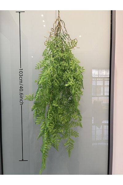 Choice Yangchi Fern Artificial Hanging Green Plant Rattan Green Grass Plants Fake Vine Ivy Hanging Plant Fo