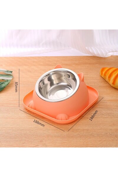 Choice Pink Fun Shaped Anti Tipping Cat Bowl With Added Water to Prevent Ants