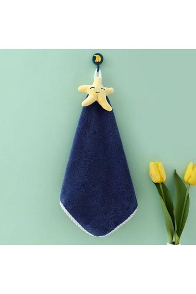 Choice Starfish blue 1PCS Cute Hand Towels for Kids Baby Microfiber Fingertip Towels Super Absorbent Hand T