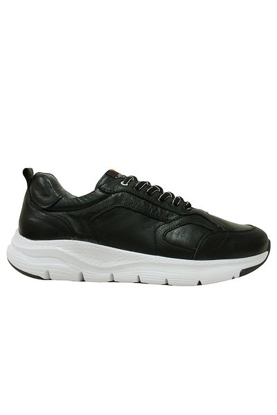 Luis Figo Black and White Lace-Up Anatomical Comfort Casual Sneakers