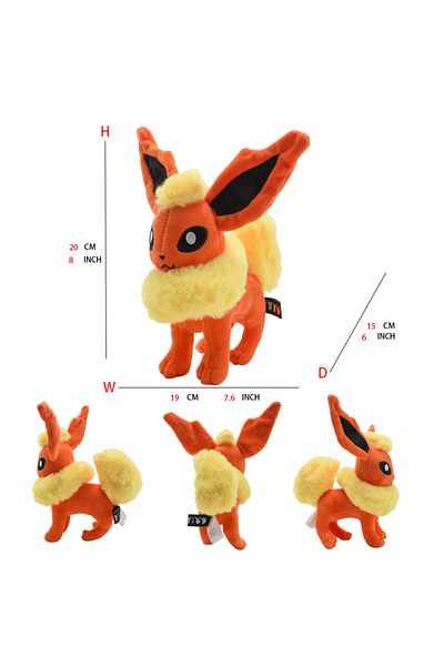 Choice Flareon Shiny Eevee Flareon Jolteon Plush Toys Game for Collectible Gift,Soft Plushies Cartoon Chara