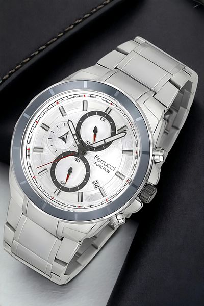 Ferrucci Fcf.12609fm.03 Function Men's Silver-white Wristwatch and Bracelet - Zmfer152
