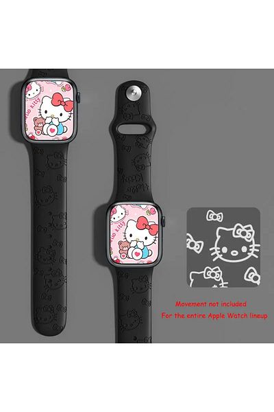 Choice1 38mm 40mm 41mm 02 Sanrio Hello Kitty Apple Watch Band 38mm 40mm 41mm 42mm 44mm 45mm 49mm Silicone Ca