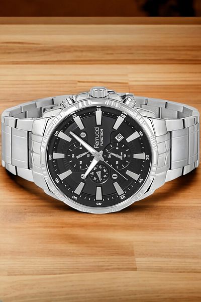 Ferrucci men's Silver-black Wristwatch - Fcf.13144fm.05 Bracelet Zmfer130