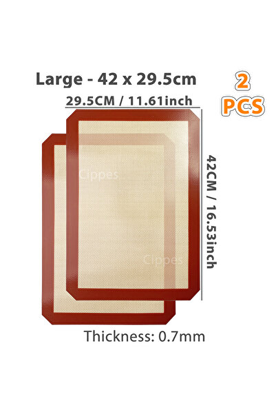 Choice قطعتان باللون الأحمر 42×29.5 سم، قطعة واحدة، قطعتان من حصائر الخبز الم...