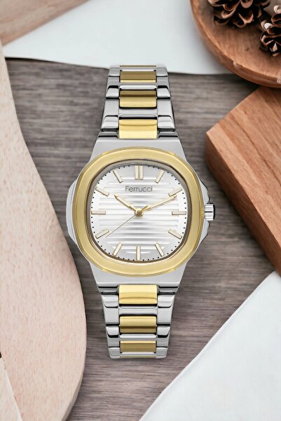Ferrucci Çelik Kordon Çelik Kasa Kadın Kol Saati, Gümüş-Gold FC.14103M.02 zmf...