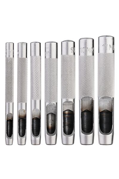 Choice Type 2 7/8/15Pcs Punch Tool Set Hole Punch Set Leather Craft Punch Tool for for Leather Watch Straps