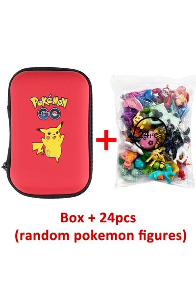 BANDAI Box And 24pcs 24Pcs/Set Pokemon Action Figure 2-3CM Not Repeating Mini Figures Model Toy Pikachu Ani