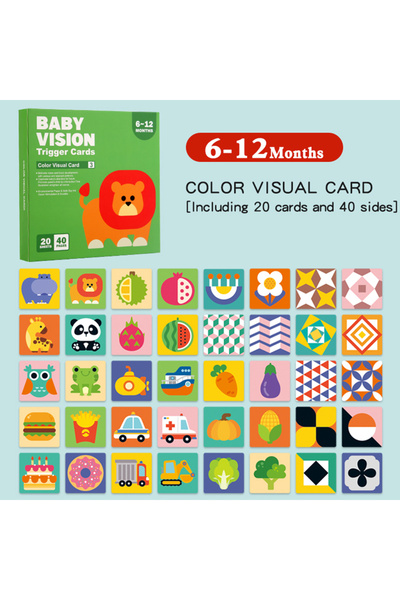 Choice1 بطاقات تحفيز بصري للأطفال من عمر 6 إلى 12 شهرًا، بطاقات تعليمية عالية...