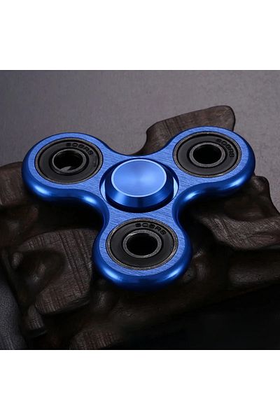 Choice Dark Blue Aluminum Alloy Plating Fidget Spinner Metal Alloy R188 Mute Bearing Drawing Process Hand S