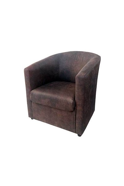Homelux Shell armchair, 60X70X70 cm, faux leather upholstery, Preston brown, wood