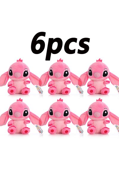 Choice 20cm-B-6pcs 20cm Stitch Stuffed Plush Models Cartoon Stuffed Plush Dolls Anime Plush Baby Toys Kawai