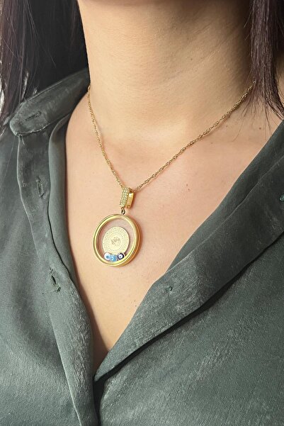 Allmisse Açılabilir Çerçeve Camlı Çelik Kolye (ÇEYREK ALTIN VEYA YARIM ALTIN ...