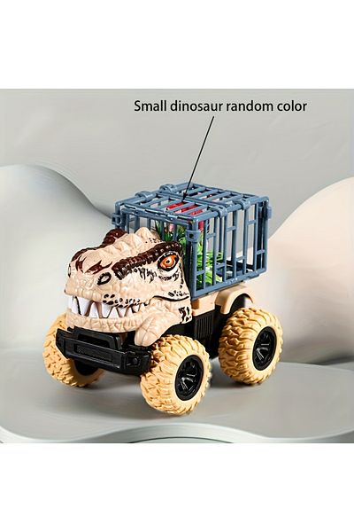 Choice Beige Tyrannosaurus Pull Back Dinosaur Truck Toys Car Transport Truck Toys with Dino Figures for Boy